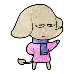 annoyed cartoon elephant