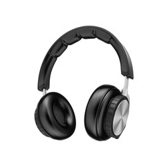 3D Rendering headphones isolated on white background