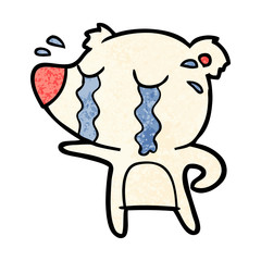 sad little polar bear cartoon