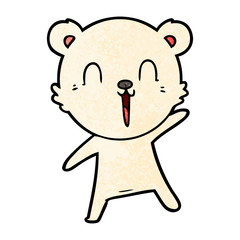 Fototapeta premium happy cartoon polar bear