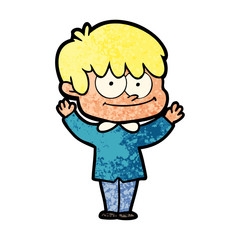 Obraz premium happy cartoon man