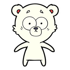 worried polar bear cartoon