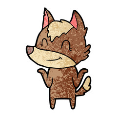 friendly cartoon wolf