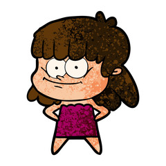 cartoon smiling woman