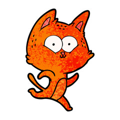 cartoon cat running