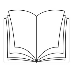 Schoolbook icon. Outline illustration of schoolbook vector icon for web