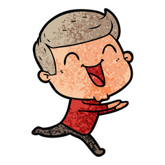 Obraz premium cartoon man laughing