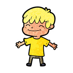 cartoon happy boy