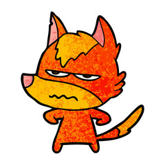 angry fox cartoon character