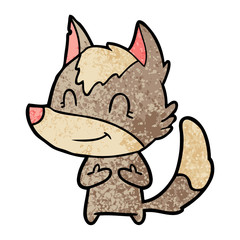 friendly cartoon wolf