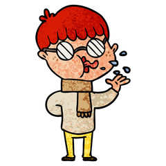 cartoon boy wearing spectacles