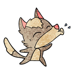 howling wolf cartoon