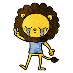 crying cartoon lion