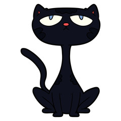 cartoon black cat