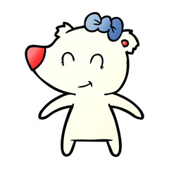 happy polar bear cartoon
