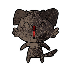 happy little dog cartoon