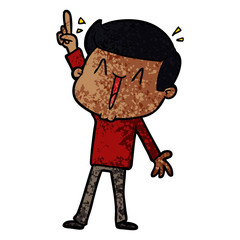 cartoon happy man