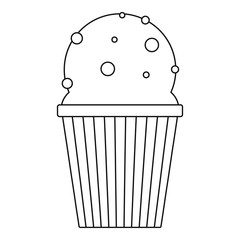 Ice cream glass icon. Outline illustration of ice cream glass vector icon for web