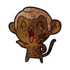 cartoon laughing monkey