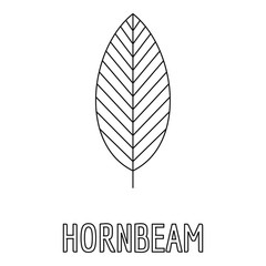 Hornbeam leaf icon. Outline illustration of hornbeam leaf vector icon for web
