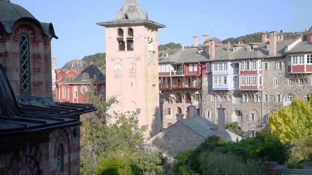 The bell of Vatoupedi monastrery in Mount Athos republic