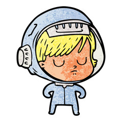 cartoon astronaut woman