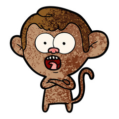 cartoon shocked monkey