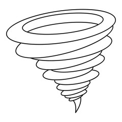 Tornado icon. Outline illustration of tornado vector icon for web