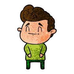 happy cartoon man