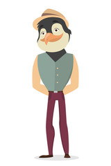 Isolated penguin man.