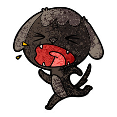 cute cartoon dog barking
