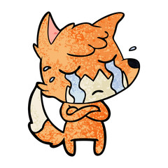 crying fox cartoon