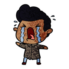 cartoon crying man