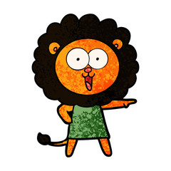 happy cartoon lion