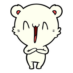 happy polar bear cartoon
