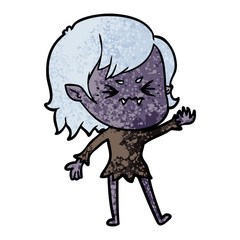 annoyed cartoon vampire girl