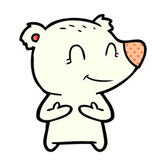 happy polar bear cartoon