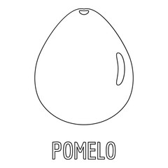 Pomelo icon. Outline illustration of pomelo vector icon for web