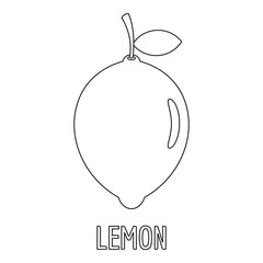 Lemon icon. Outline illustration of lemon vector icon for web