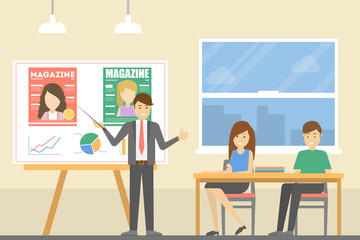 Editorial office interior.