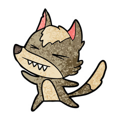 angry wolf cartoon