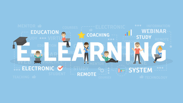 E-learning concept illustration.