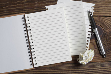 Notepad, pen and paper