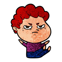 cartoon angry man
