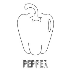 Pepper icon. Outline illustration of pepper vector icon for web