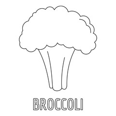 Broccoli icon. Outline illustration of broccoli vector icon for web