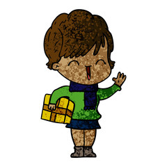 cartoon laughing woman