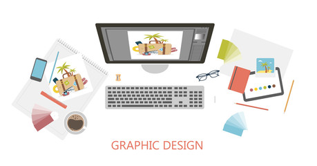 Graphic designer desktop.