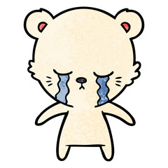 crying cartoon polar bear