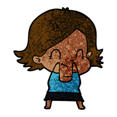 cartoon friendly girl